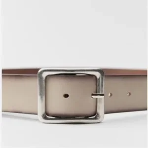 NWT Zara Distressed Look Leather Belt with Studs - 100% Leather ZARA BNWT 2024. LEATHER STUDDED SASH BELT DISTRESSED. 1736  main image 2